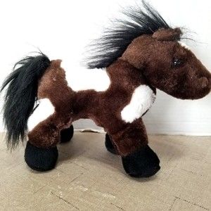 Webkinz Ganz Plush Pinto Brown White Horse Pony Stuffed Animal No Code